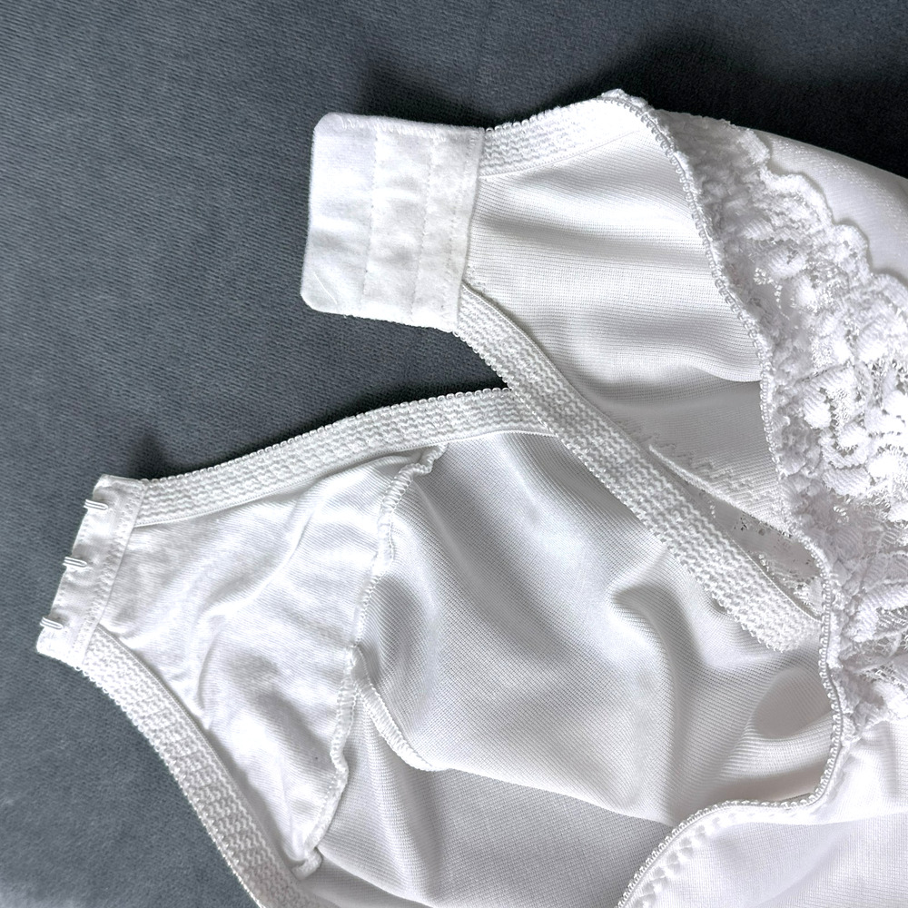 Vintage Sears Body Briefer Teddy 40D White Underwire Lace Bodysuit Shapewear - Picture 6 of 10
